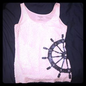 White sequin tank top 🔆💯